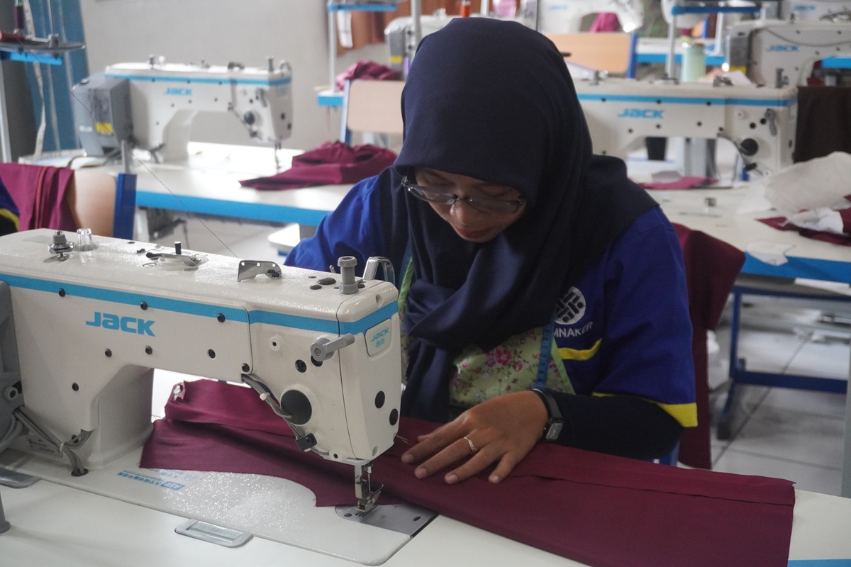 Dokumentasi pelatihan garmen BBPVP Serang
