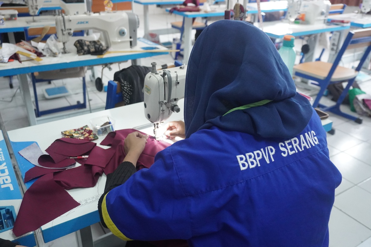 Dokumentasi pelatihan garmen BBPVP Serang