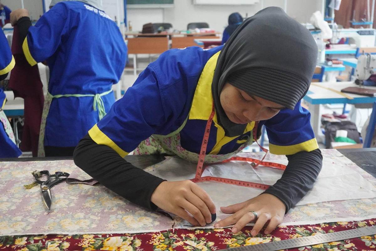 Dokumentasi pelatihan garmen BBPVP Serang