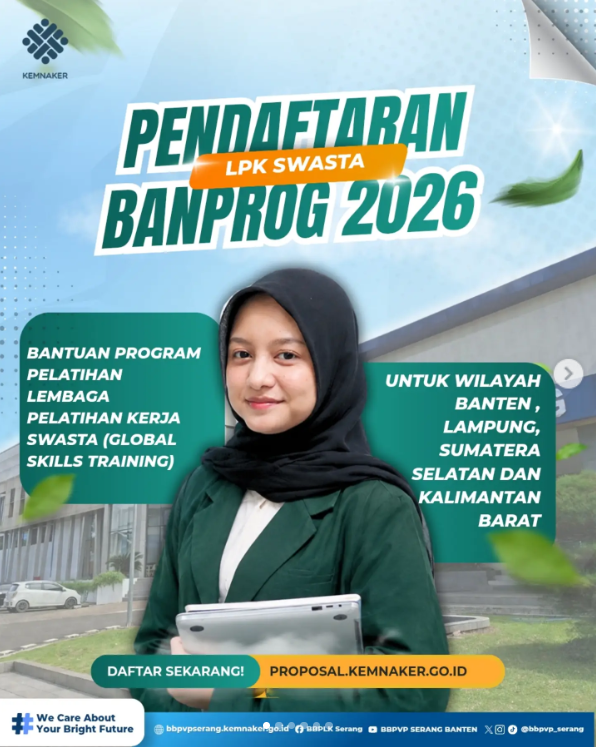 BANTUAN PROGRAM PELATIHAN LPK SWASTA (GLOBAL SKILLS TRAINING) 2026